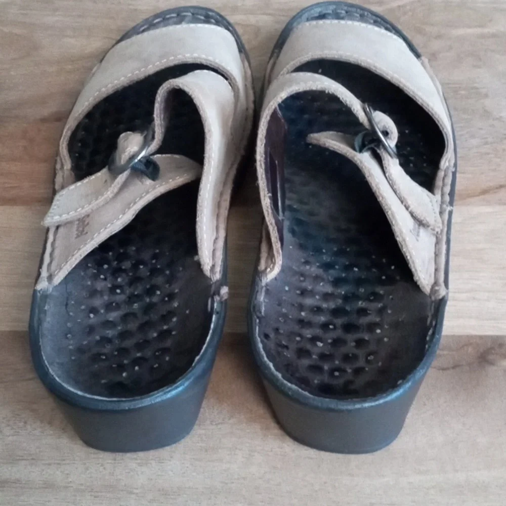 Josef Seibel Tan Slide Sandals